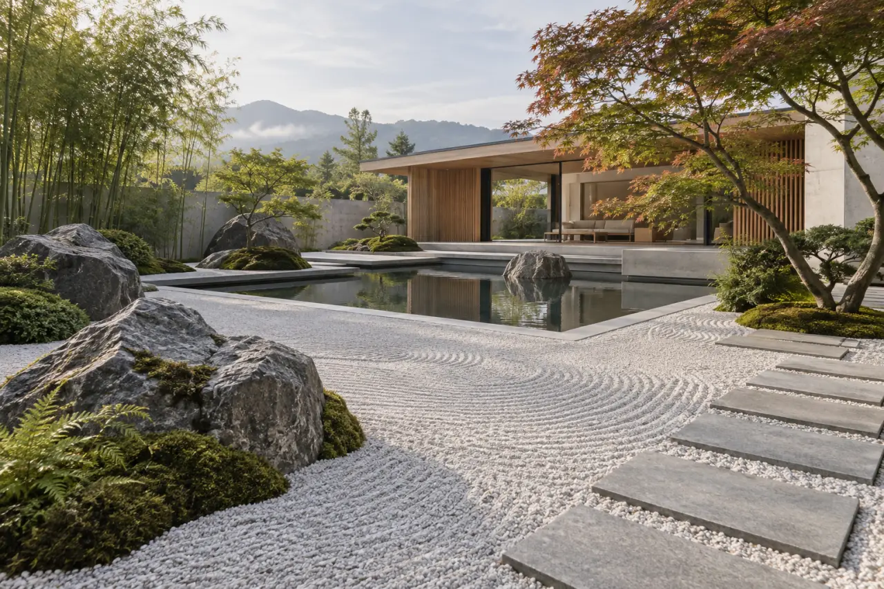 Décoration de jardin zen : composez un espace sobre avec minéral, végétal et eau