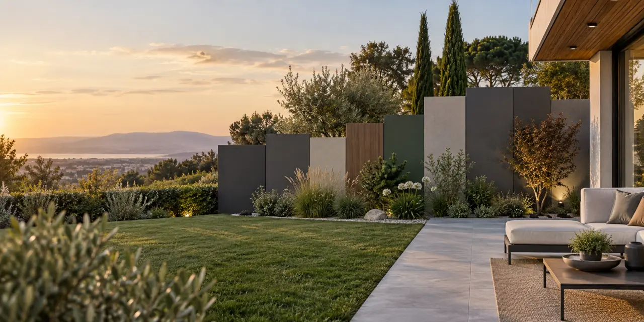 Clôture jardin moderne : 11 hauteurs et 12 coloris pour un rendu unique